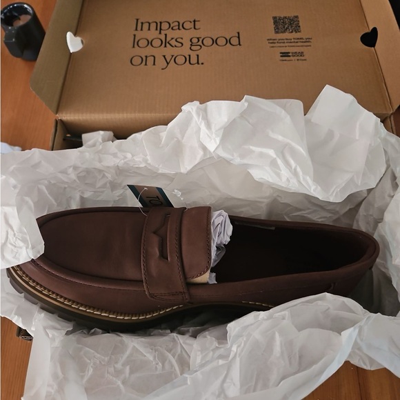 SOLD - TOMS Cara Loafer in Dark Brown - Picture 2 of 10